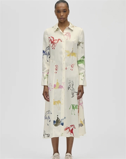 Stine Goya - Midi Polo Kjole - Horses 